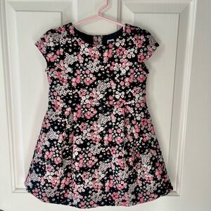 Janie & Jack Dress - Jacquard pink and white floral